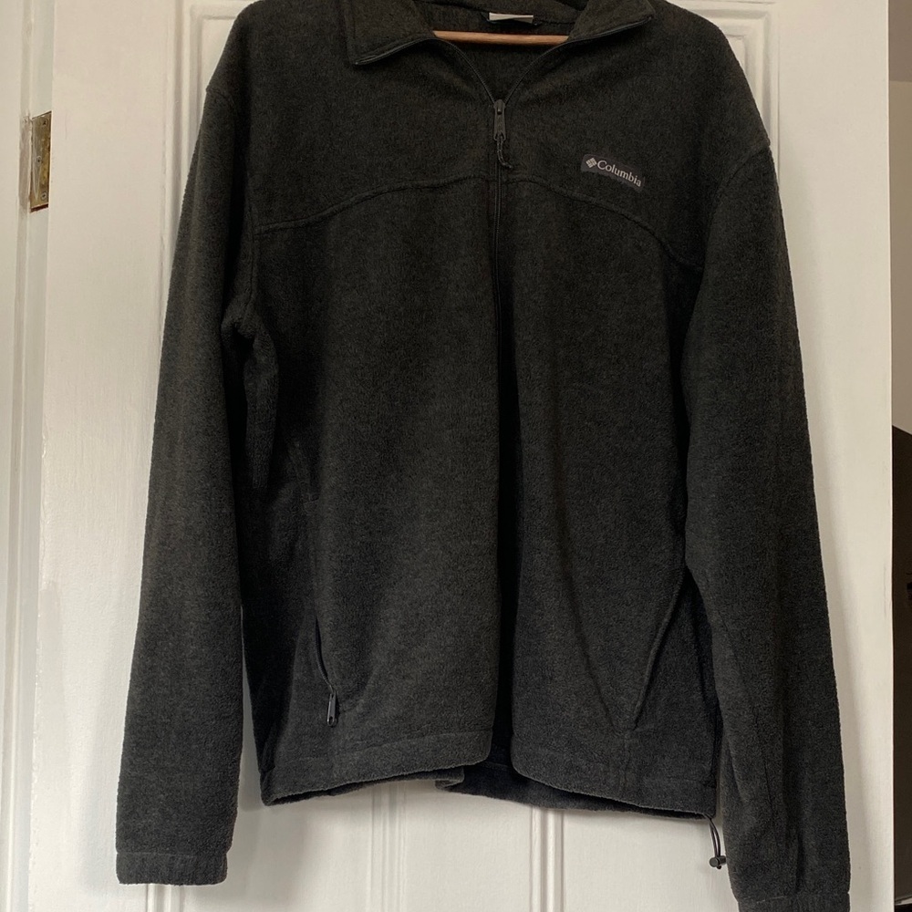 Columbia Men's Dark Gray Full Zip-Up Sweater